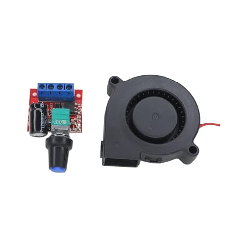 Image of Electronic Spices DF50S12M Brushless 12V 0.10A Air Blower Fan WithSpeed Controller (Pack of 1)