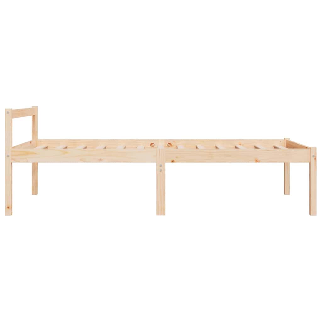 Massivholz Kiefer Bett 90x200 cm Seniorengerechtes Bett mit 45 cm Sitzhöhe, zusätzlichem Stauraum und robustem Lattenrost für bequemes EIN- und Aussteigen