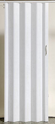 Falttür Schiebetür Tür Kunststofftür weiss gewischt farben Höhe 203 cm Einbaubreite bis 82 cm Doppelwandprofil Neu