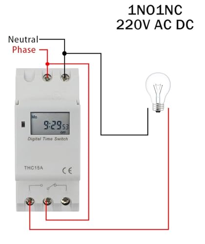 Minuterie programmable rail din evite les oublis d'extinction 230V - 3