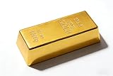 Funny Fake Gold Bar Paperweight, 1kg (35oz) Bullion Door Stop, Gag Gift for Office Desk & Home Decor