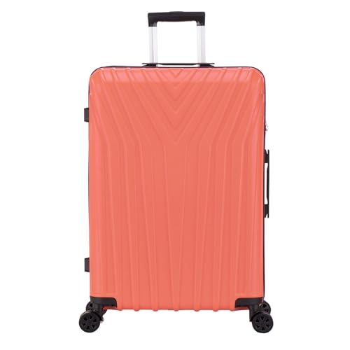 DK Luggage Large 28" Hard Shell Suitcase ABS101 Lightweight ABS 4 Wheel Spinner (Peach, 28" Large)