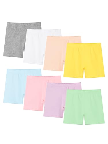 Resinta 8 Pack Baby Toddler Girls Cotton Bike Shorts Kids Safety Under Dress Dance Shorts