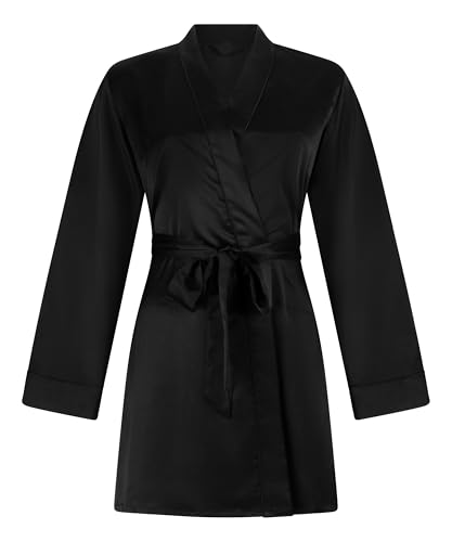 Hunkemöller Kimono Satin - black - XS/S