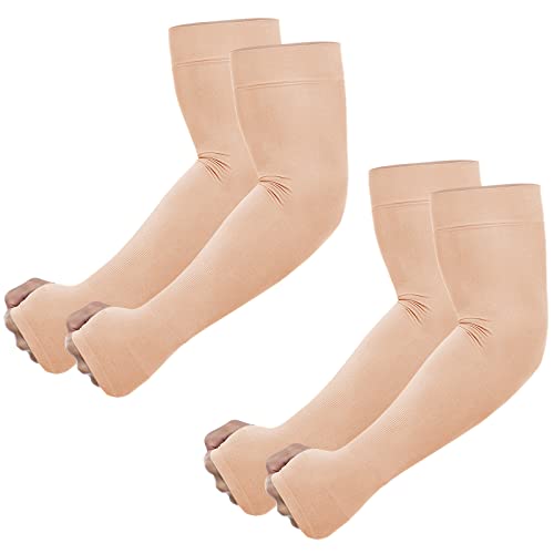 Newbyinn UV Sun Protection Arm Sleeves with Thumb Hole for Men Women Youth, Cooling Sleeve to Cover...