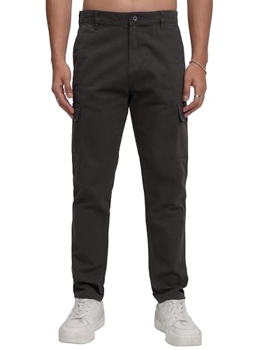 Image of Highlander Men's Tapered Fit | Cargo Trousers | Sleek & Functional | Utility Pockets | Trouser for Men | Men Trousers
