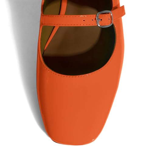 Image of anteikira Women's Round Toe Slingback Flats Closed Toe Double Strap Mary Jane Flats for Women 1 Inch Heel Dress Shoes Low Heel Causal Work Office Pumps for Women Size 5.5-12US