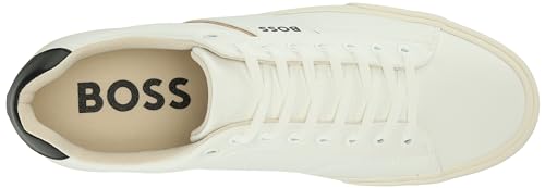 Image of BOSS Men's Aiden Logo Block Leather Low Top Sneakers