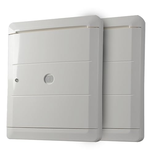 (Pair) Gas and Electric Meter Box Covers - Weather-Resistant Overboxes for DIY Repairs - Protect and Enhance Your Meters - Durable Meter Box Protection - (White)