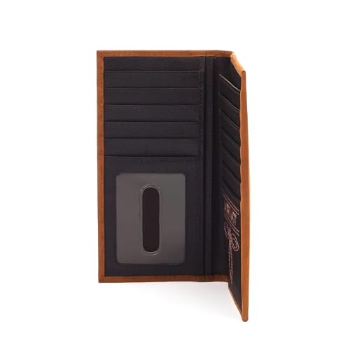 ARIAT Men's Leather Rodeo Wallet with American Flag Shield Embroidery3