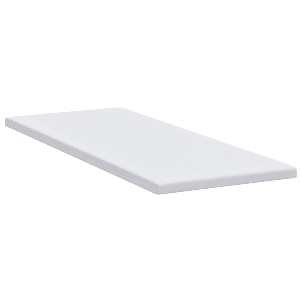 Cubrecolchón de espuma de memoria blanca 80 x 200 cm, tejido jacquard de lujo, confort cama suave, soporte de alta densidad para noches frescas