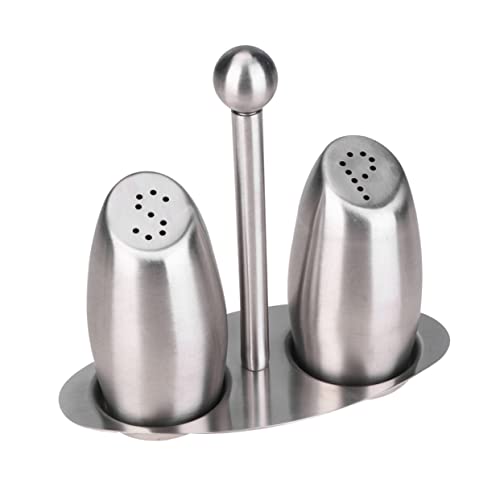 CIYODO Stainless Steel Pepper and Salt Seasoning Box Salt Pepper Jars Kitchen Supplies Non-slip Seasoning Container