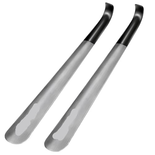 Calzador de metal flexible de 42CM que evita agacharse al poner zapatos