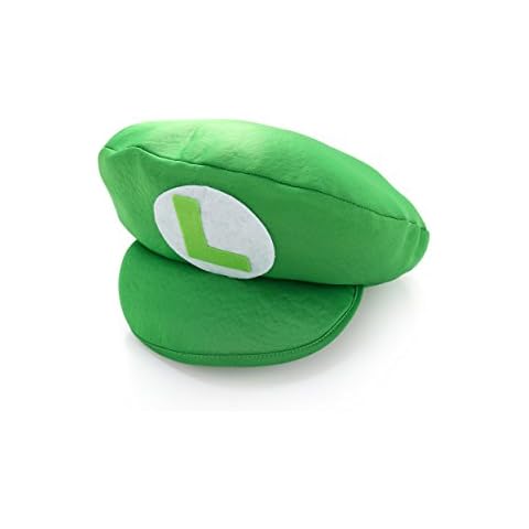 True Heads L Green Luigi Foam Hat Cap Fancy Dress Up Adults Halloween Outfit Costume Party Cover