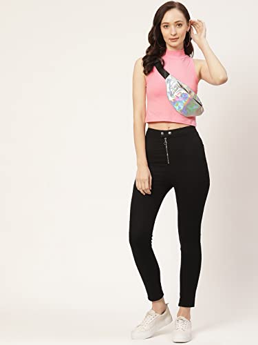 Image of Women Solid Super Soft streachable Cotton Blended Crop Top