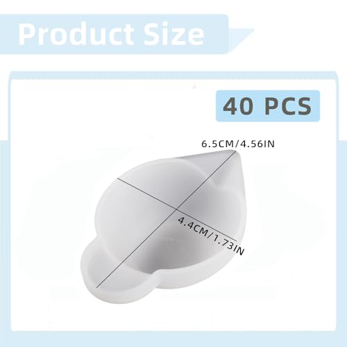 40 Mini tasses à mesurer en silicone antiadhésif et réutilisable pour résine - 4