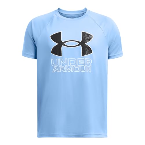 Image of Under Armour Boys' Tech Hybrid Printed Fill Short-Sleeve T-Shirt