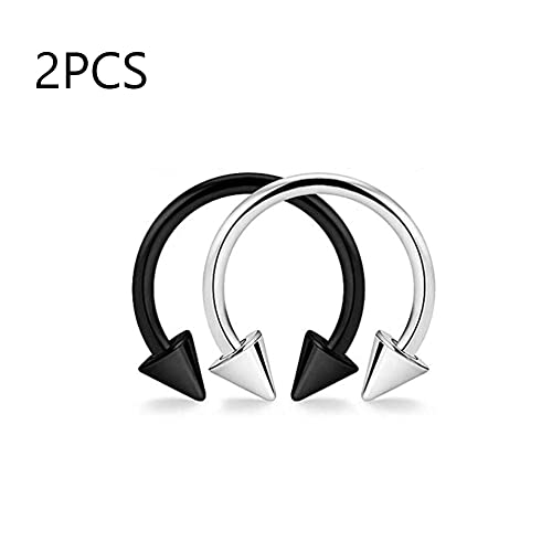 16 peças 16G Aço cirúrgico articulado sem costura argola de septo argola de nariz anéis ferradura se