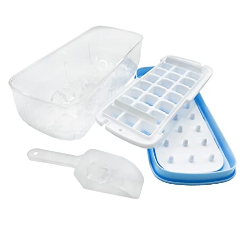 Molde para cubitos de hielo con tapa y cuchara miniatura 1