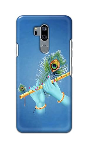 Image of PRINTFIDAA Printed Hard Back Cover Case for LG G7 ThinQ | LG G7 Plus Back Cover (Flute in Krishna Hands) -112