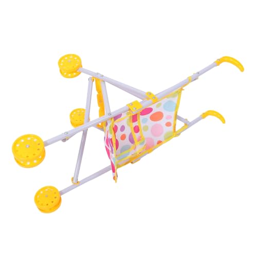 Carrito de muñecas de juguete con estructura de plástico infantil miniatura