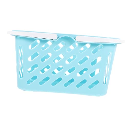 Hohopeti Panier Portable Plastique Léger avec Poignées Rabattables Panier De Rangement Polyvalent pour Salle De Bain Bureau Et Cuisine à Cosmétiques Et Accessoires