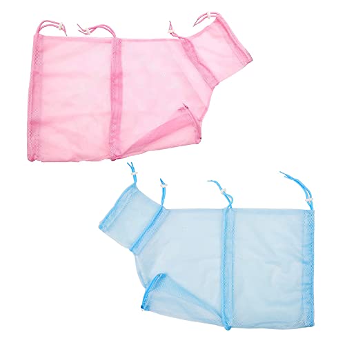 Image of Acxico 2 Pcs Cat Grooming Bath Bag Mesh Cat Washing Bag Biting Restraint for Pet Bathing Nail Trimming