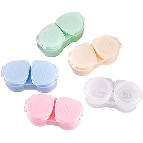 FCSHFC Contact Lens Case 5 Packs of Portable Small and Cute Japanese Style Contact Lenses Storage Partner Pupil Box Multiple Pairs (Color : A) Cover
