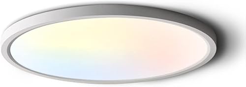 Lámpara de techo LED de 12 pulgadas, 24 W, montaje empotrado, 5000 K4000 K2800 K, luz de techo LED plana seleccionable, luz de techo LED redonda de