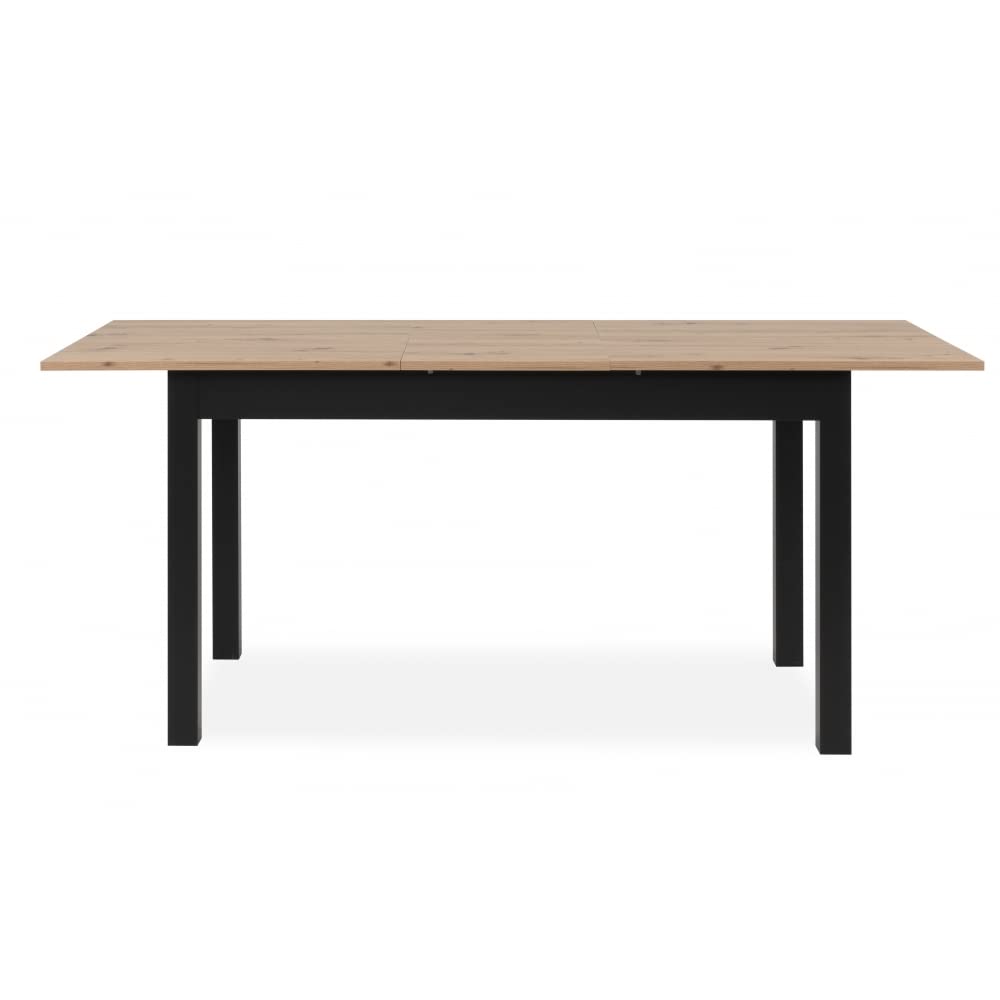 003410 Esszimmertisch Coburg 120 Küchentisch in Artisan Eiche Nb. / Schwarz ca. 120 x 76 x 70 cm ausziehbar 160 cm