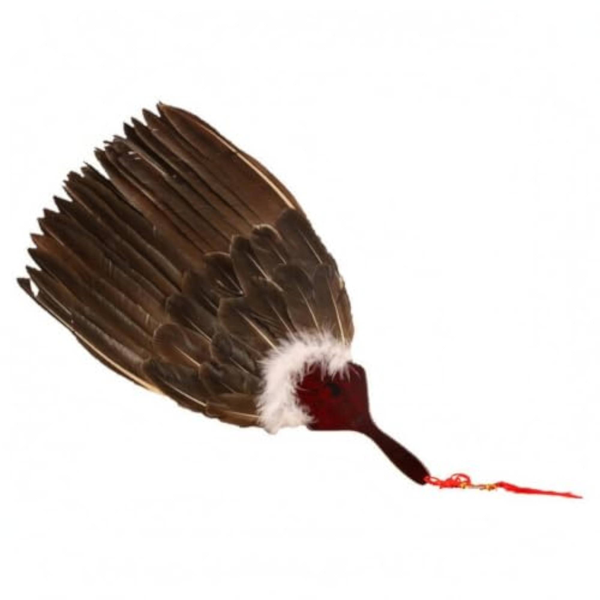 Chinese Style Feather Fan with Bamboo Handle, Decorative