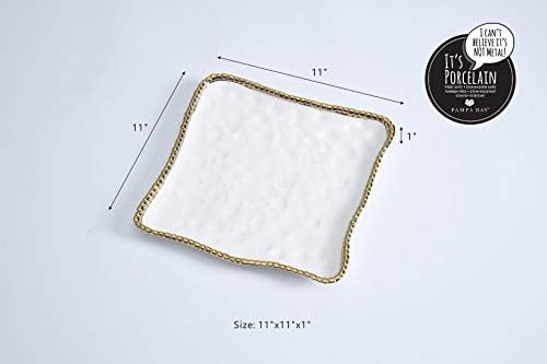 Pampa Bay Golden Salerno Square Serving Platter - Thumbnail 5