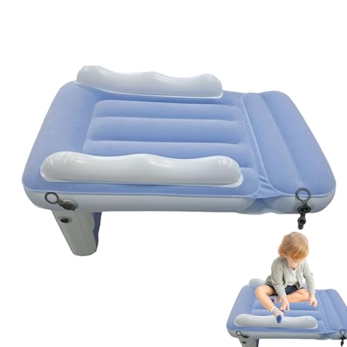Générique Toddler Airplane Bed | Airplanee Travel Essentials | Foldable I Inflatable Aeroplane Air Mattress with Safe High Sidewalls Portable and Lightweight...