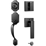 Elemake Front Door Handle Set - Front Door Entry Handleset with Deadbolt Lock, Keyed Entry Handle Lo