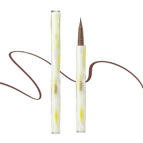 ukiss 夢の花 リキッドアイライナー 0.01極細アイライナー ウォータープルーフ 湿気プルーフ リッチキープ 0.5ml (02ブラウン)の商品画像（Amazon）