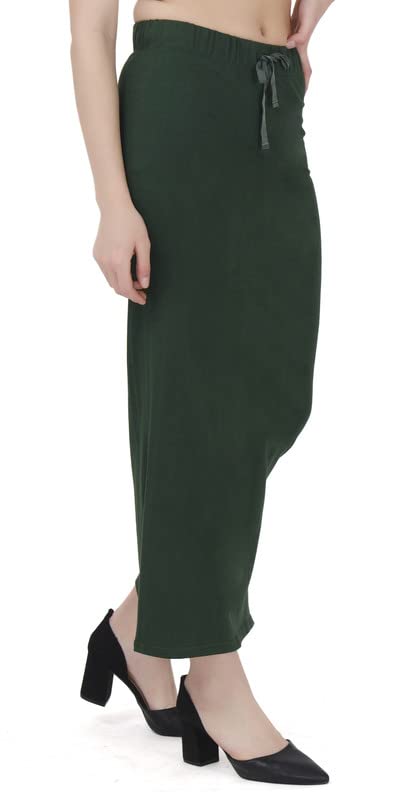 Image of Lycra Blend Cotton Saree Shapewear Petticoat for Women and Girls, Skirts Shapewear Dress for Saree