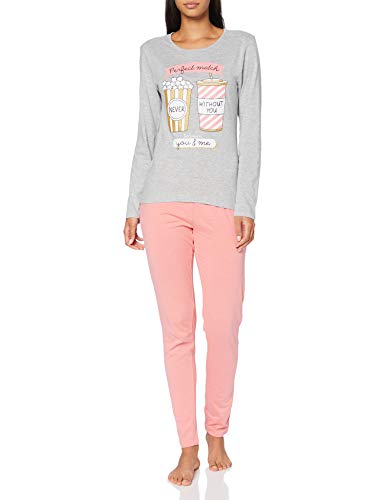 Melissa Brown AF.Pop.PL Juego de Pijama, Gris Ch/Peche, M para Mujer