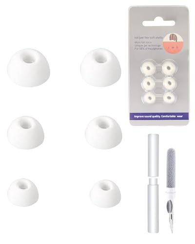 daunke Lot de 3 paires d'embouts de rechange en silicone pour Samsung Galaxy, Buds FE, avec brosse de nettoyage pour écouteurs, 3 tailles différentes...