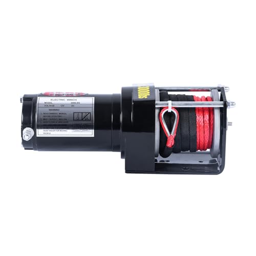 Winch eléctrico ATV/UTV con cuerda sintética 3000LB 12V 30 pies miniatura 1
