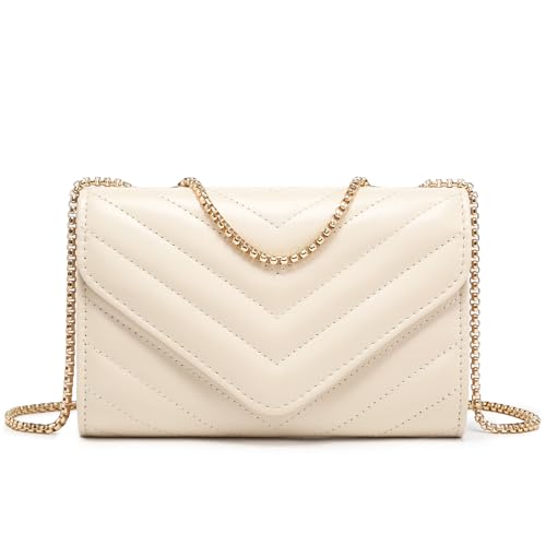 Sac à bandoulière femme matelassé Dasein, petit sac de soirée chic et tendance avec chaîne