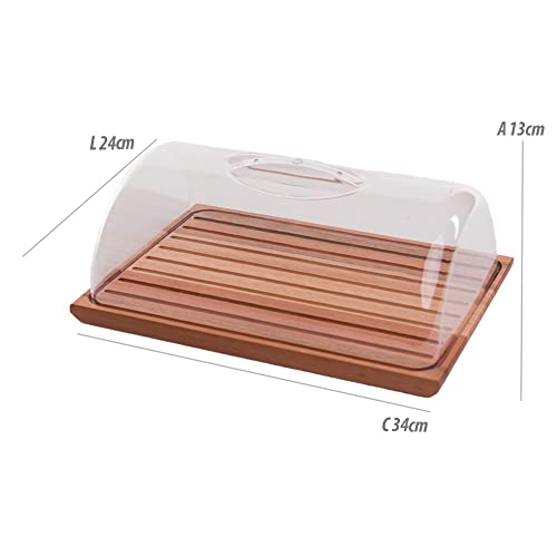 Tábua Migalheira de Corte Porta Pães e Bolos com Cupula Essence