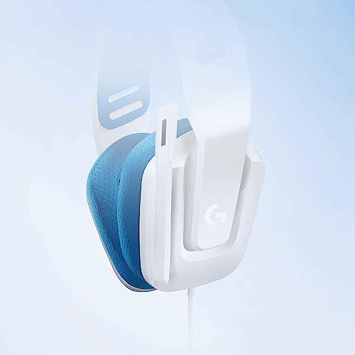 Logitech G G335 Kablolu Kulak Üstü Oyuncu Kulaklığı, 3.5 mm Ses Jakı, Mikrofonlu, Hafızalı Köpük Kulak Yastıkları, Ayarlanabilir Askılı Kafa Bandı, 240 gr, Beyaz - Görsel 6