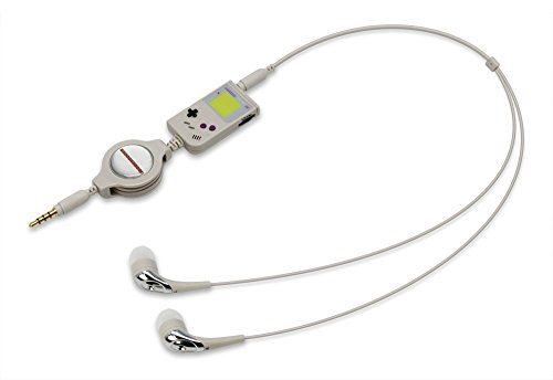 Écouteurs GB rétro casque micro jack 3.5 gaming nomade vintage gris - 3