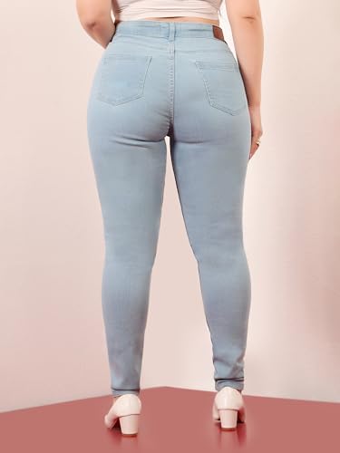 Image of Miss Chase A+ Women's Bootcut High Rise Regular Length Stretchable Denim Jeans