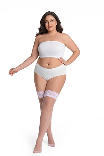 Image of Women's Lace Top Thigh High Stocking with Stay Up Silicone