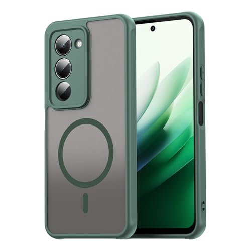 Image of Compatible with REDMI 15 (169mm) Case Cover,Compatible with MagSafe,Anti-Fall,Compatible with Xiaomi Redmi 15 (169mm) 25057RN09E Cell Protective Phone Case Green