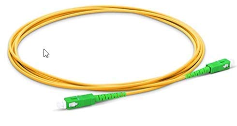 Cabo de fibra ótica monomodo compatível Router FTTH - 9/125 OS2 - SC/APC-SC/APC Simplex (15 M)