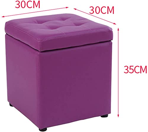 Boîte de rangement pouf violet pour optimiser l'espace du salon - 8