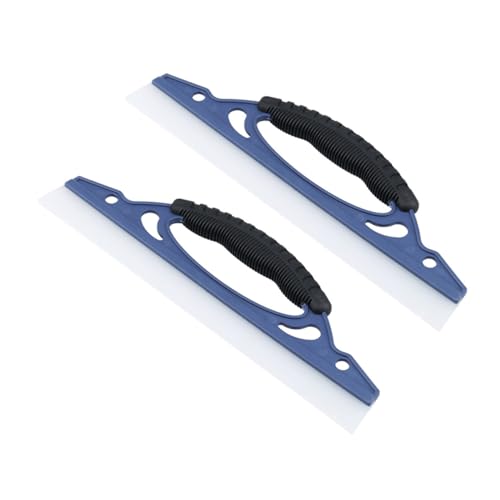 GARVALON 2 Piezas Limpiaparabrisas Agua Limpiador Rompe Ventanas Balde Poste De Limpieza De Ventanas Escobillas De Ducha Escobas Escobilla De Goma Para Limpieza De Ventanas Blue El Plastico