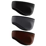 [PALAME] イヤーウォーマー ヘッドバンド イヤーマフ 防寒 【零下防寒・極暖耳を保護・肌に優しい】 耳当て 耳あて 防風 暖かい 柔らかい 伸縮性 超軽量 髪留め 汗止め 抗菌防臭 耳マフラー 通勤 通学 自転車 バイク スポーツ アウトドア 男女兼用 3枚入り (ブラック+ダークグレー+コーヒー)